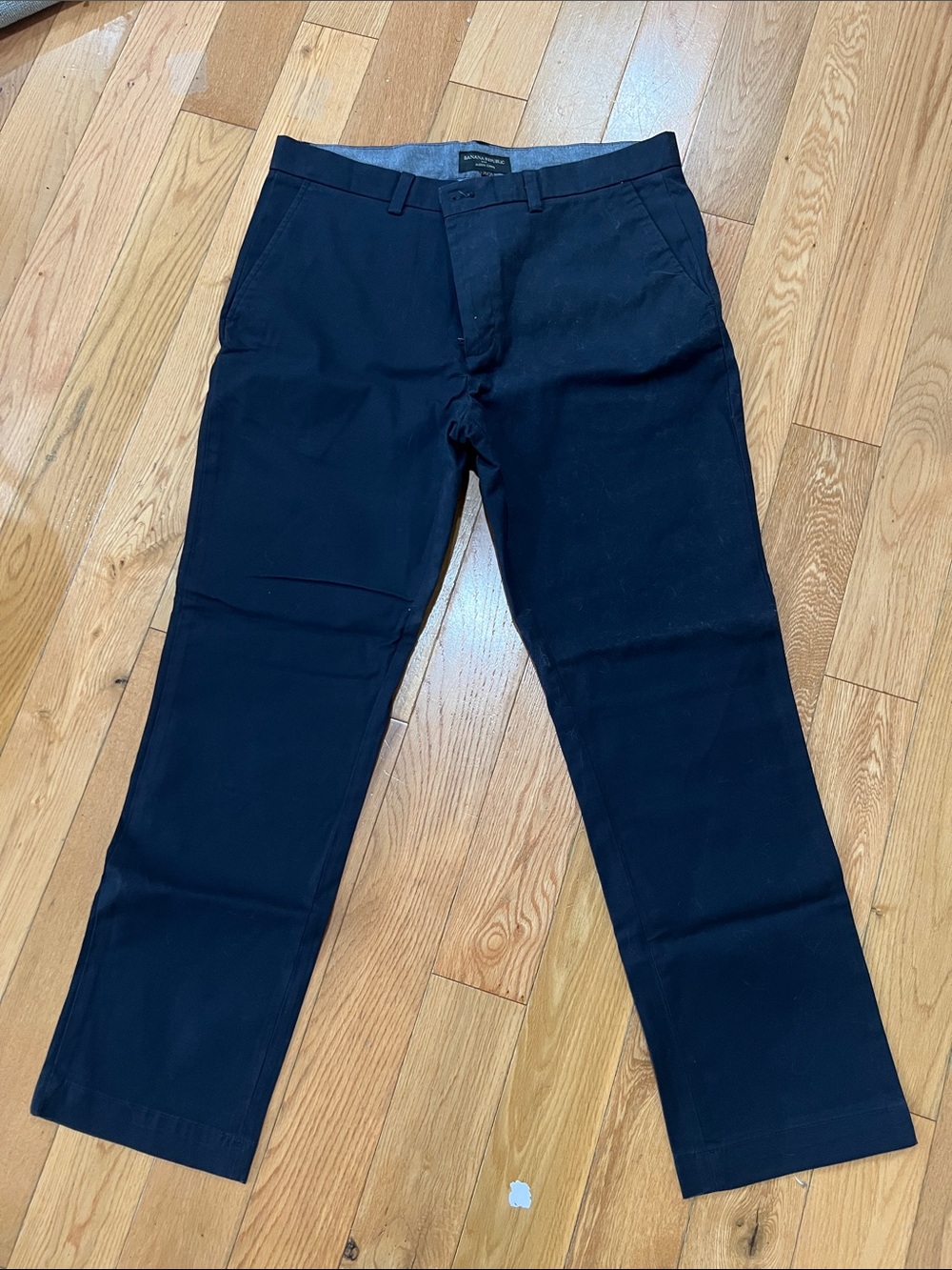 Banana Republic Navy Aiden Chino Pants with Light Blue Trim